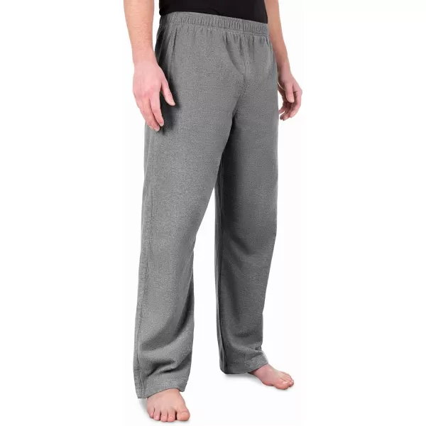 Bare Home 100 Cotton Flannel Pajama Bottoms for Men Flannel Pants Lounge PantsGrey