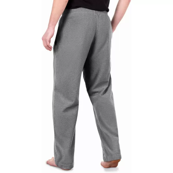 Bare Home 100 Cotton Flannel Pajama Bottoms for Men Flannel Pants Lounge PantsGrey