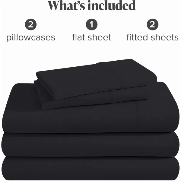 Bare Home 100 Organic Cotton Jersey Sheet Set Ultra Soft 100 Cotton  Sheet Set ampamp Pillowcases  Deep Pocket Bed Sheets Queen GreyBlack