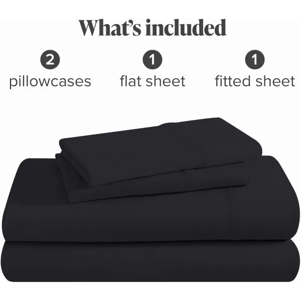 Bare Home 100 Organic Cotton Jersey Sheet Set Ultra Soft 100 Cotton  Sheet Set ampamp Pillowcases  Deep Pocket Bed Sheets Queen GreyBlack