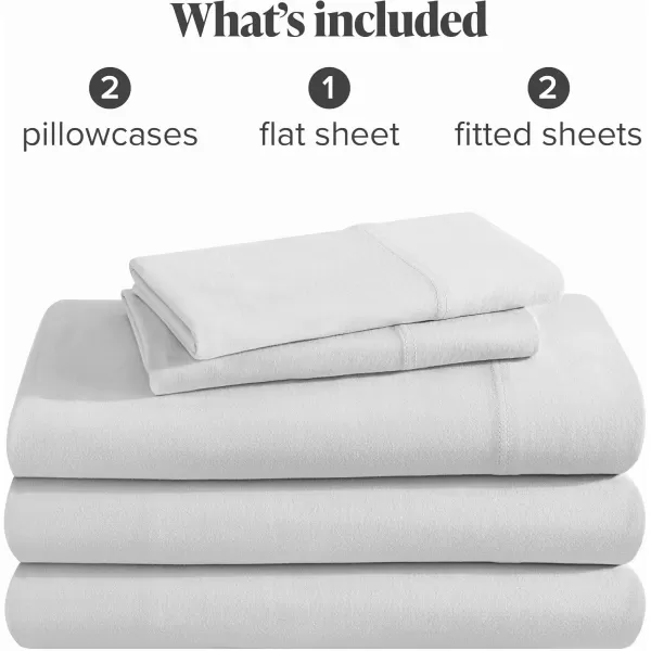 Bare Home 100 Organic Cotton Jersey Sheet Set Ultra Soft 100 Cotton  Sheet Set ampamp Pillowcases  Deep Pocket Bed Sheets Queen GreyCloud Grey