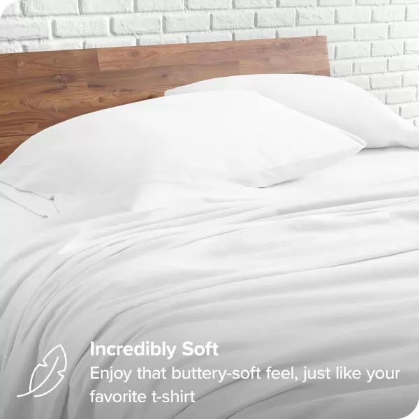 Bare Home 100 Organic Cotton Jersey Sheet Set Ultra Soft 100 Cotton  Sheet Set ampamp Pillowcases  Deep Pocket Bed Sheets Queen GreyWhite