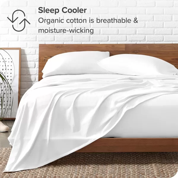 Bare Home 100 Organic Cotton Jersey Sheet Set Ultra Soft 100 Cotton  Sheet Set ampamp Pillowcases  Deep Pocket Bed Sheets Queen GreyWhite