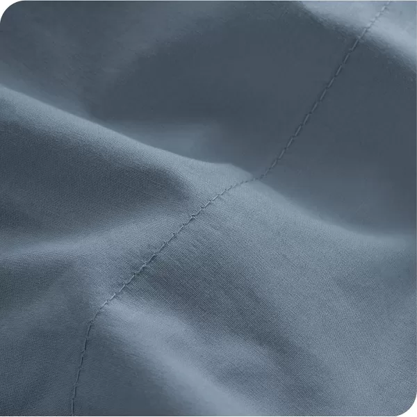 Bare Home 100 Organic Cotton King Sheet Set  Casual ampamp Relaxed Twill Weave  Comfortable ampamp Breathable  Bedding Sheets ampamp Pillowcases King Bering Sea