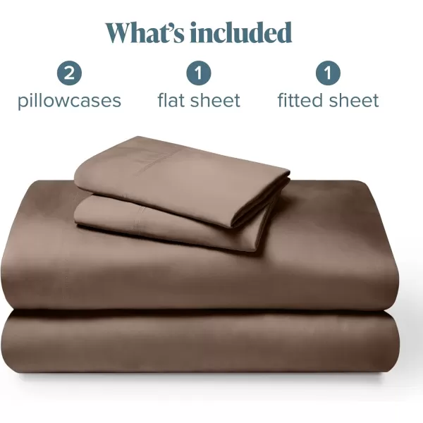 Bare Home 100 Rayon Made from Bamboo Queen Sheet Set  4 Piece Bedding Set  Deep Pockets  Breathable  Easy Fit  Bedding Sheets ampamp Pillowcases Queen Light Pink06  Taupe