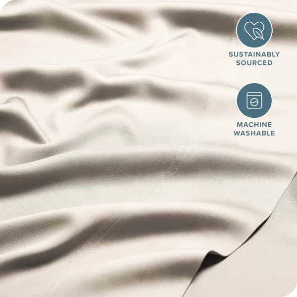 Bare Home 100 Rayon Made from Bamboo Queen Sheet Set  4 Piece Bedding Set  Deep Pockets  Breathable  Easy Fit  Bedding Sheets ampamp Pillowcases Queen Light Pink07  Sand