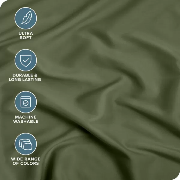 Bare Home 2Pack Fitted Bottom Sheets Twin  Premium 1800 UltraSoft Wrinkle Resistant Microfiber  Deep Pocket Twin WhiteCypress