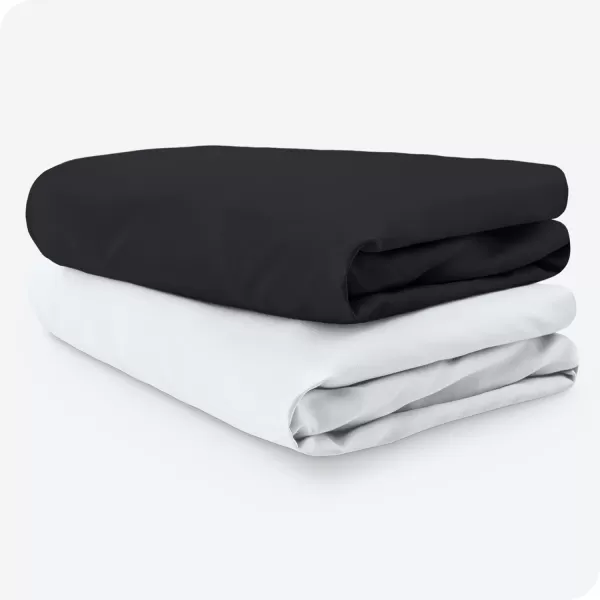 Bare Home 2Pack Fitted Crib Sheets  Premium 1800 UltraSoft Microfiber  Breathable  Baby Sheet  for Boys ampamp Girls  Fits Standard Crib and Toddler Mattresses Crib Sky BlueWhite09  BlackWhite