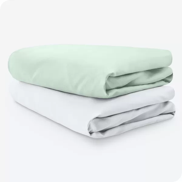 Bare Home 2Pack Fitted Crib Sheets  Premium 1800 UltraSoft Microfiber  Breathable  Baby Sheet  for Boys ampamp Girls  Fits Standard Crib and Toddler Mattresses Crib Sky BlueWhite16  Spring MintWhite