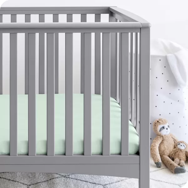 Bare Home 2Pack Fitted Crib Sheets  Premium 1800 UltraSoft Microfiber  Breathable  Baby Sheet  for Boys ampamp Girls  Fits Standard Crib and Toddler Mattresses Crib Sky BlueWhite17  Spring MintCloud Grey
