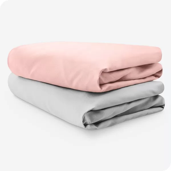 Bare Home 2Pack Fitted Crib Sheets  Premium 1800 UltraSoft Microfiber  Breathable  Baby Sheet  for Boys ampamp Girls  Fits Standard Crib and Toddler Mattresses Crib Sky BlueWhite14  Pink SlipperCloud Grey