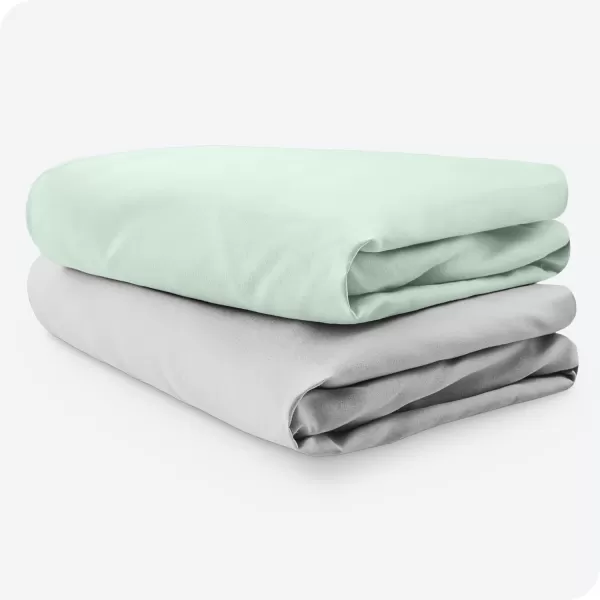 Bare Home 2Pack Fitted Crib Sheets  Premium 1800 UltraSoft Microfiber  Breathable  Baby Sheet  for Boys ampamp Girls  Fits Standard Crib and Toddler Mattresses Crib Sky BlueWhite17  Spring MintCloud Grey