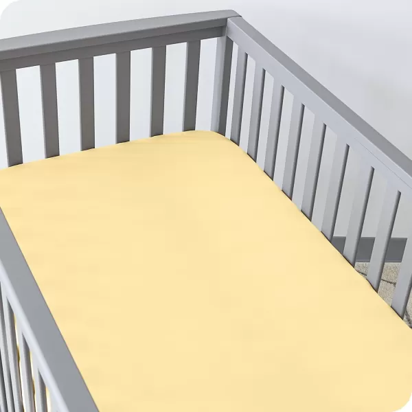 Bare Home 2Pack Fitted Crib Sheets  Premium 1800 UltraSoft Microfiber  Breathable  Baby Sheet  for Boys ampamp Girls  Fits Standard Crib and Toddler Mattresses Crib Sky BlueWhite18  Morning SunWhite