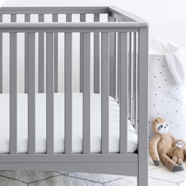 Bare Home 2Pack Fitted Crib Sheets  Premium 1800 UltraSoft Microfiber  Breathable  Baby Sheet  for Boys ampamp Girls  Fits Standard Crib and Toddler Mattresses Crib Sky BlueWhite21  Pink SlipperCloud GreyWhite