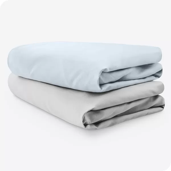 Bare Home 2Pack Fitted Crib Sheets  Premium 1800 UltraSoft Microfiber  Breathable  Baby Sheet  for Boys ampamp Girls  Fits Standard Crib and Toddler Mattresses Crib Sky BlueWhite12  Sky BlueCloud Grey