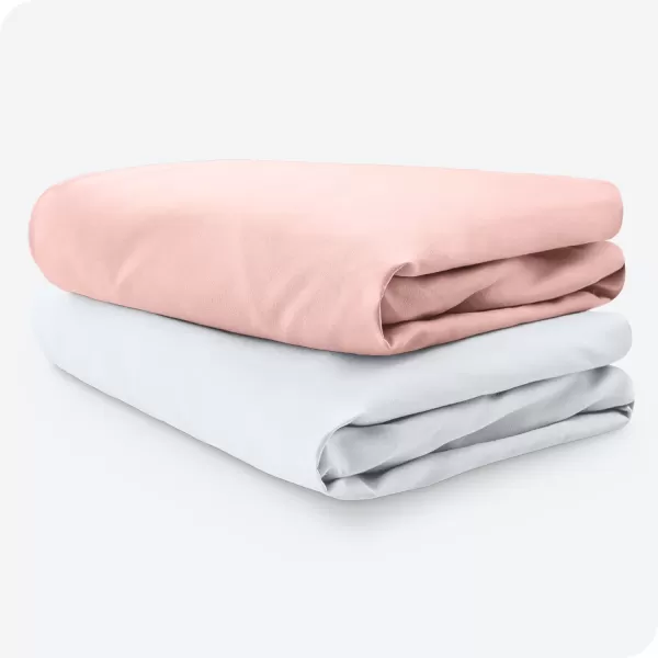 Bare Home 2Pack Fitted Crib Sheets  Premium 1800 UltraSoft Microfiber  Breathable  Baby Sheet  for Boys ampamp Girls  Fits Standard Crib and Toddler Mattresses Crib Sky BlueWhite13  Pink SlipperWhite