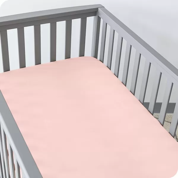 Bare Home 2Pack Fitted Crib Sheets  Premium 1800 UltraSoft Microfiber  Breathable  Baby Sheet  for Boys ampamp Girls  Fits Standard Crib and Toddler Mattresses Crib Sky BlueWhite13  Pink SlipperWhite