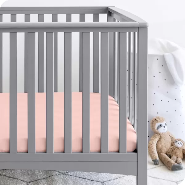 Bare Home 2Pack Fitted Crib Sheets  Premium 1800 UltraSoft Microfiber  Breathable  Baby Sheet  for Boys ampamp Girls  Fits Standard Crib and Toddler Mattresses Crib Sky BlueWhite13  Pink SlipperWhite