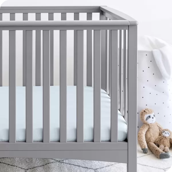 Bare Home 2Pack Fitted Crib Sheets  Premium 1800 UltraSoft Microfiber  Breathable  Baby Sheet  for Boys ampamp Girls  Fits Standard Crib and Toddler Mattresses Crib Sky BlueWhite04  Sky Blue