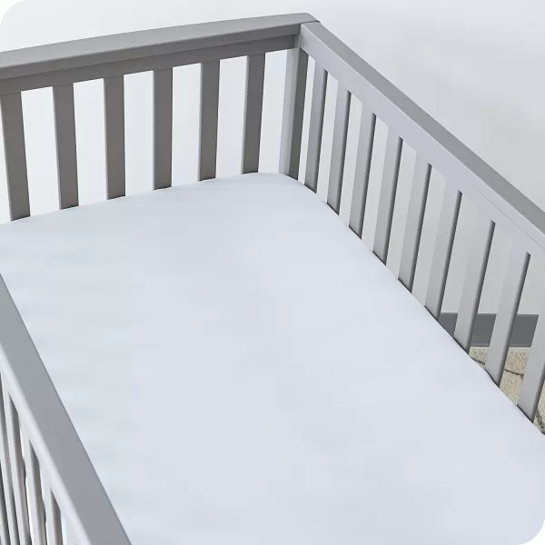 Bare Home 2Pack Fitted Crib Sheets  Premium 1800 UltraSoft Microfiber  Breathable  Baby Sheet  for Boys ampamp Girls  Fits Standard Crib and Toddler Mattresses Crib Sky BlueWhite12  Sky BlueCloud Grey
