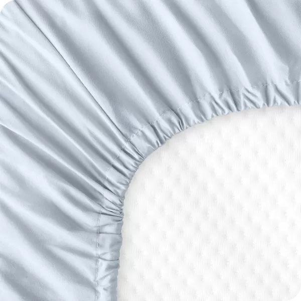 Bare Home 2Pack Fitted Crib Sheets  Premium 1800 UltraSoft Microfiber  Breathable  Baby Sheet  for Boys ampamp Girls  Fits Standard Crib and Toddler Mattresses Crib Sky BlueWhite04  Sky Blue