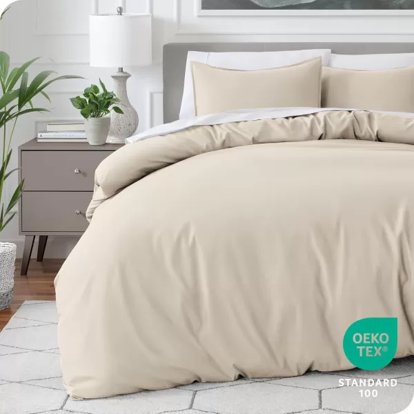 Bare Home Bedding Duvet Cover Queen Size  Premium 1800 Super Soft Duvet Covers Collection  Lightweight Cooling Duvet Cover  Soft Breathable Bedding Duvet Cover Queen Cream06  Sand No Comforter