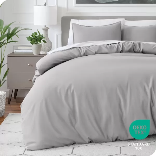 Bare Home Bedding Duvet Cover Queen Size  Premium 1800 Super Soft Duvet Covers Collection  Lightweight Cooling Duvet Cover  Soft Breathable Bedding Duvet Cover Queen Cream04  Light Grey No Comforter