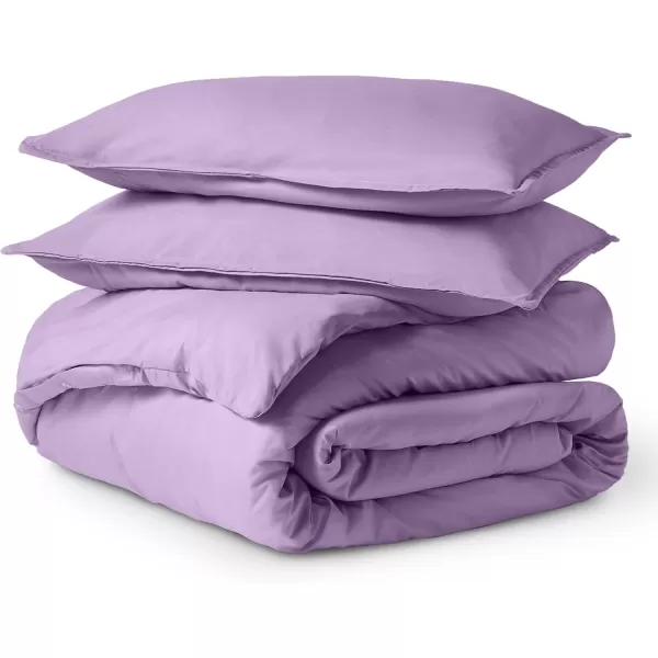 Bare Home Bedding Duvet Cover Queen Size  Premium 1800 Super Soft Duvet Covers Collection  Lightweight Cooling Duvet Cover  Soft Breathable Bedding Duvet Cover Queen Cream12  Lavender No Comforter