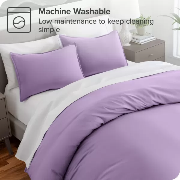 Bare Home Bedding Duvet Cover Queen Size  Premium 1800 Super Soft Duvet Covers Collection  Lightweight Cooling Duvet Cover  Soft Breathable Bedding Duvet Cover Queen Cream12  Lavender No Comforter