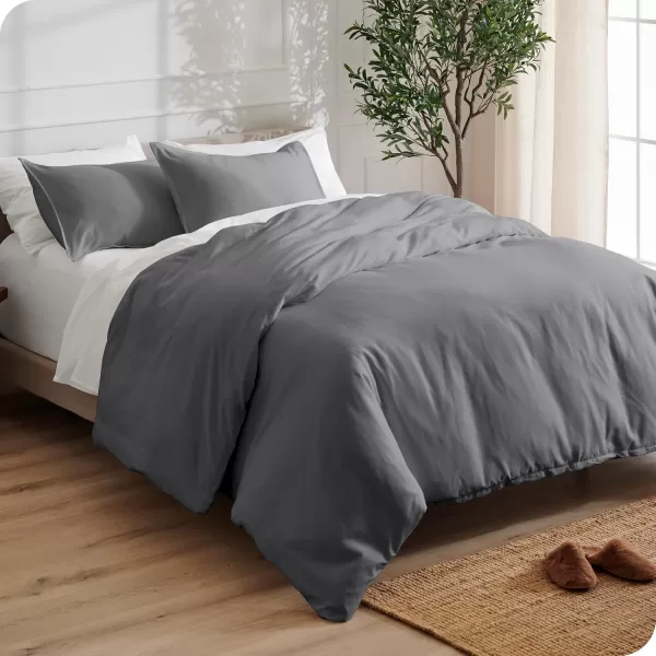 Bare Home Bedding Duvet Cover Queen Size  Premium 1800 Super Soft Duvet Covers Collection  Lightweight Cooling Duvet Cover  Soft Breathable Bedding Duvet Cover Queen Cream03  Grey No Comforter