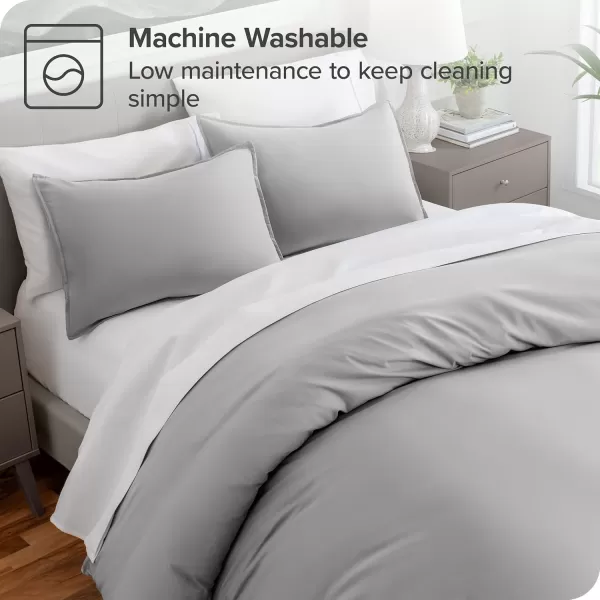 Bare Home Bedding Duvet Cover Queen Size  Premium 1800 Super Soft Duvet Covers Collection  Lightweight Cooling Duvet Cover  Soft Breathable Bedding Duvet Cover Queen Cream04  Light Grey No Comforter