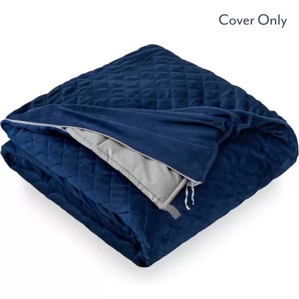 Bare Home Duvet Cover for Weighted Blanket 60quotx80quot Comforter Cover Standard Size UltraSoft Minky Removable and Washable Diamond Pattern Dark Blue