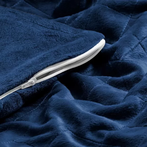Bare Home Duvet Cover for Weighted Blanket 60quotx80quot Comforter Cover Standard Size UltraSoft Minky Removable and Washable Diamond Pattern Dark Blue