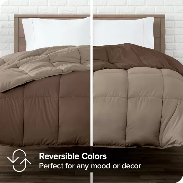 Bare Home Extra Long Comforter  Reversible Colors  Goose Down Alternative  UltraSoft  Premium 1800 Series  All Season Warmth  Bedding Comforter TwinTwin XL Dark BlueGrey15  CocoaTaupe