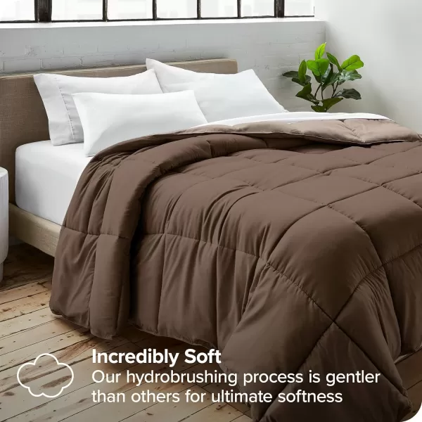 Bare Home Extra Long Comforter  Reversible Colors  Goose Down Alternative  UltraSoft  Premium 1800 Series  All Season Warmth  Bedding Comforter TwinTwin XL Dark BlueGrey15  CocoaTaupe
