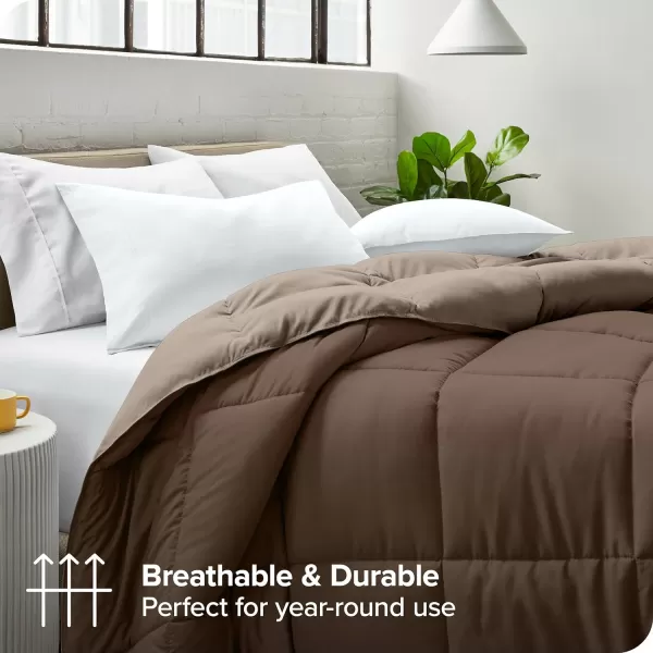 Bare Home Extra Long Comforter  Reversible Colors  Goose Down Alternative  UltraSoft  Premium 1800 Series  All Season Warmth  Bedding Comforter TwinTwin XL Dark BlueGrey15  CocoaTaupe