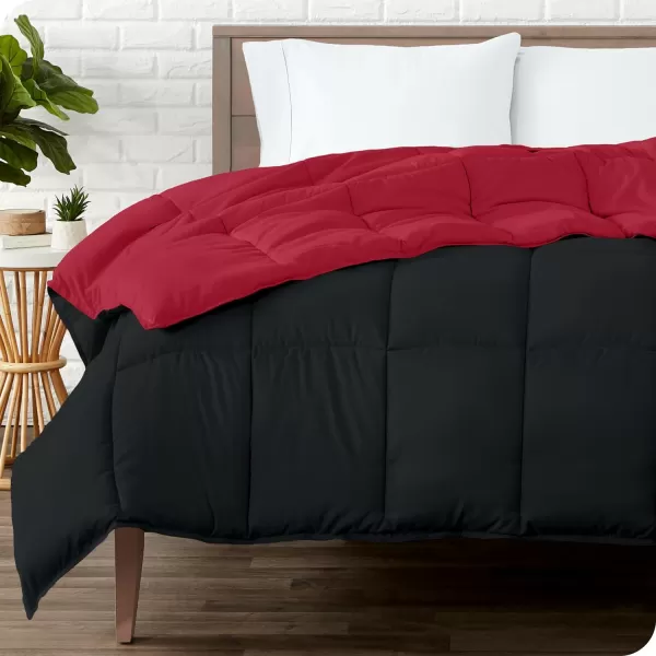 Bare Home Extra Long Comforter  Reversible Colors  Goose Down Alternative  UltraSoft  Premium 1800 Series  All Season Warmth  Bedding Comforter TwinTwin XL Dark BlueGrey13  BlackRed