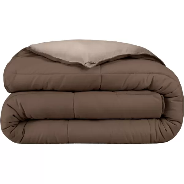 Bare Home Extra Long Comforter  Reversible Colors  Goose Down Alternative  UltraSoft  Premium 1800 Series  All Season Warmth  Bedding Comforter TwinTwin XL Dark BlueGrey15  CocoaTaupe