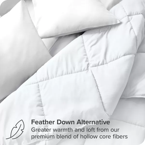 Bare Home Extra Long Comforter  Reversible Colors  Goose Down Alternative  UltraSoft  Premium 1800 Series  All Season Warmth  Bedding Comforter TwinTwin XL Dark BlueGrey01  White