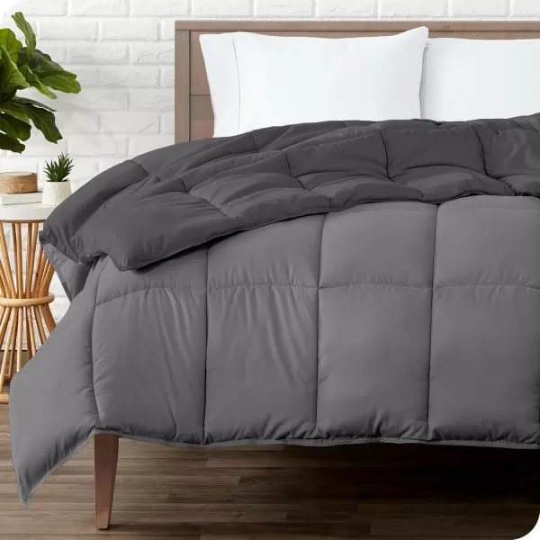 Bare Home Extra Long Comforter  Reversible Colors  Goose Down Alternative  UltraSoft  Premium 1800 Series  All Season Warmth  Bedding Comforter TwinTwin XL Dark BlueGrey06  GreyForged Iron Grey
