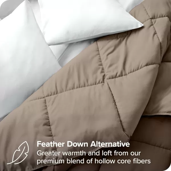 Bare Home Extra Long Comforter  Reversible Colors  Goose Down Alternative  UltraSoft  Premium 1800 Series  All Season Warmth  Bedding Comforter TwinTwin XL Dark BlueGrey15  CocoaTaupe