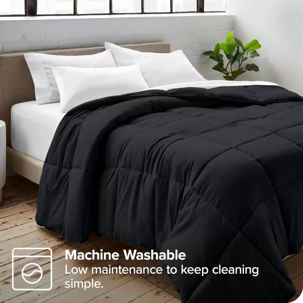 Bare Home Extra Long Comforter  Reversible Colors  Goose Down Alternative  UltraSoft  Premium 1800 Series  All Season Warmth  Bedding Comforter TwinTwin XL Dark BlueGrey03  Black