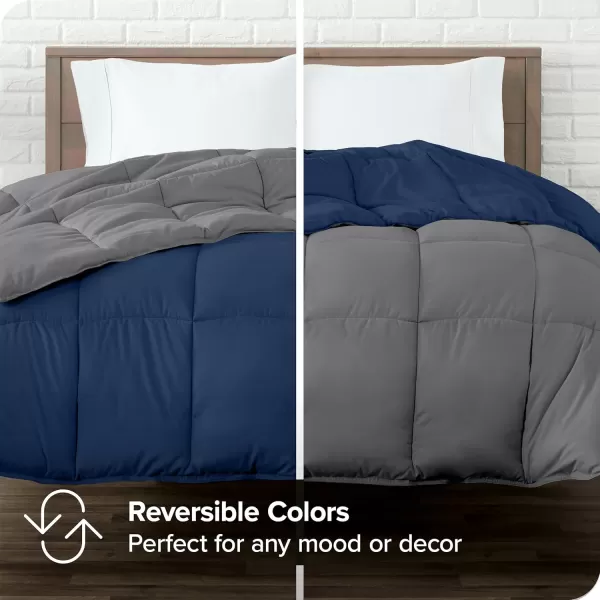 Bare Home Extra Long Comforter  Reversible Colors  Goose Down Alternative  UltraSoft  Premium 1800 Series  All Season Warmth  Bedding Comforter TwinTwin XL Dark BlueGrey08  Dark BlueGrey