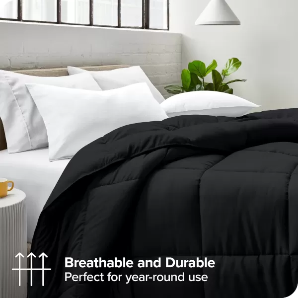 Bare Home Extra Long Comforter  Reversible Colors  Goose Down Alternative  UltraSoft  Premium 1800 Series  All Season Warmth  Bedding Comforter TwinTwin XL Dark BlueGrey03  Black