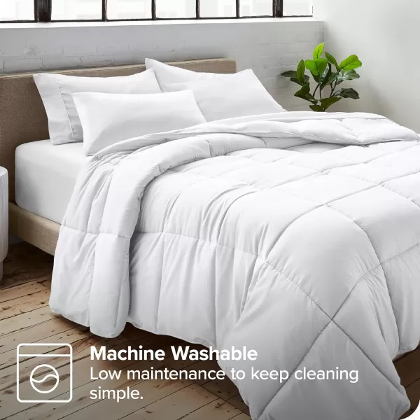 Bare Home Extra Long Comforter  Reversible Colors  Goose Down Alternative  UltraSoft  Premium 1800 Series  All Season Warmth  Bedding Comforter TwinTwin XL Dark BlueGrey01  White