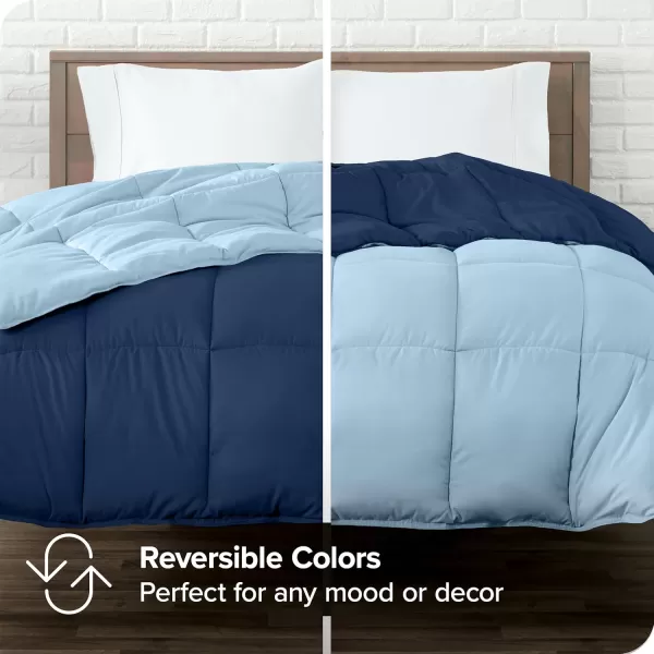 Bare Home Extra Long Comforter  Reversible Colors  Goose Down Alternative  UltraSoft  Premium 1800 Series  All Season Warmth  Bedding Comforter TwinTwin XL Dark BlueGrey10  Dark BlueLight Blue