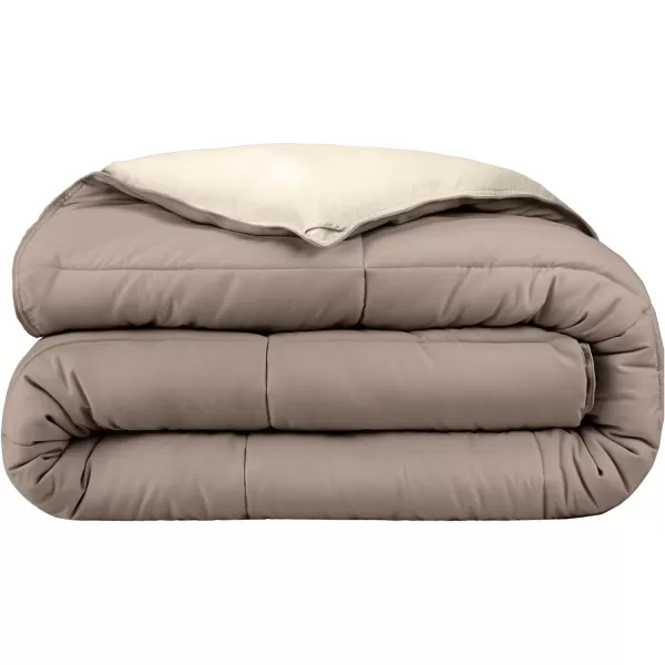 Bare Home Extra Long Comforter  Reversible Colors  Goose Down Alternative  UltraSoft  Premium 1800 Series  All Season Warmth  Bedding Comforter TwinTwin XL Dark BlueGrey15  CocoaTaupe