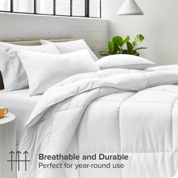 Bare Home Extra Long Comforter  Reversible Colors  Goose Down Alternative  UltraSoft  Premium 1800 Series  All Season Warmth  Bedding Comforter TwinTwin XL Dark BlueGrey01  White