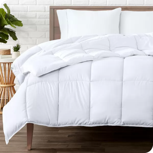 Bare Home Extra Long Comforter  Reversible Colors  Goose Down Alternative  UltraSoft  Premium 1800 Series  All Season Warmth  Bedding Comforter TwinTwin XL Dark BlueGrey01  White