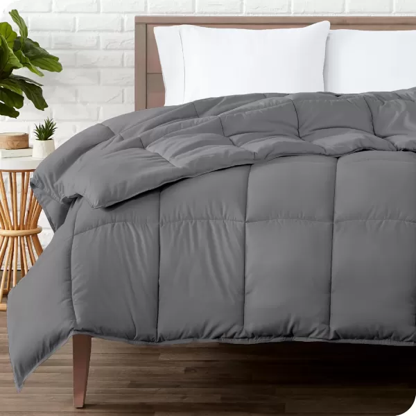 Bare Home Extra Long Comforter  Reversible Colors  Goose Down Alternative  UltraSoft  Premium 1800 Series  All Season Warmth  Bedding Comforter TwinTwin XL Dark BlueGrey02  Grey